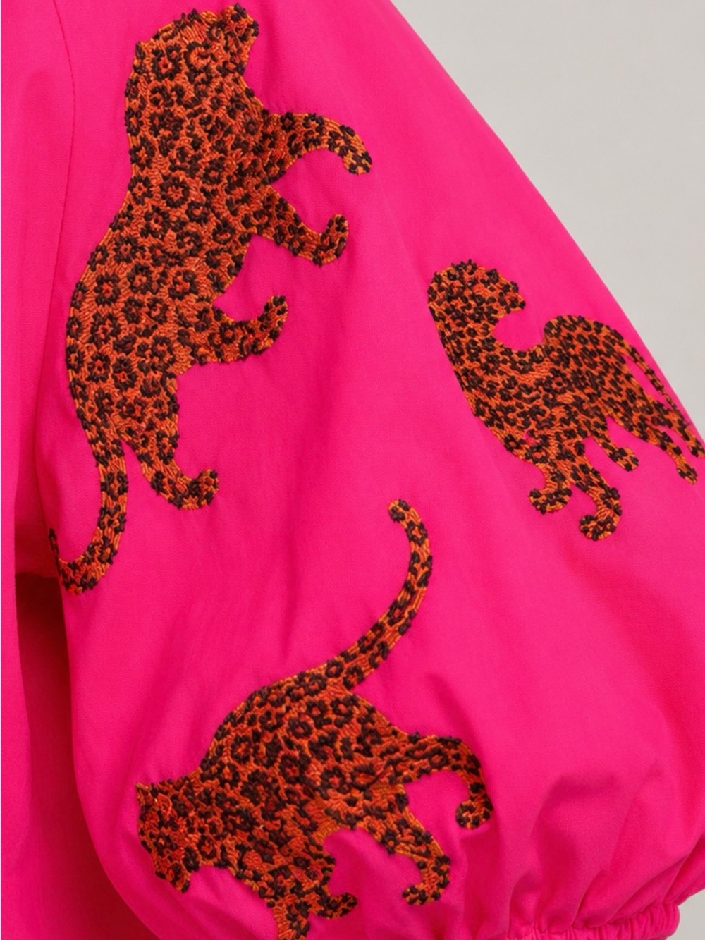 JODIFLWomen's Pink Embroidered Puff-Sleeve Blouse - Picture 4 of 7